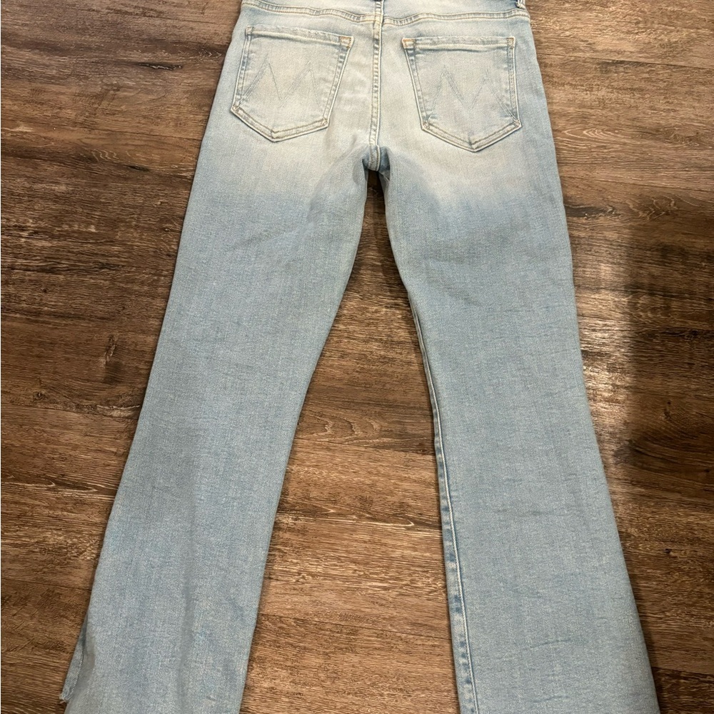 MOTHER Light Blue Flare Jeans - Picture 4 of 7